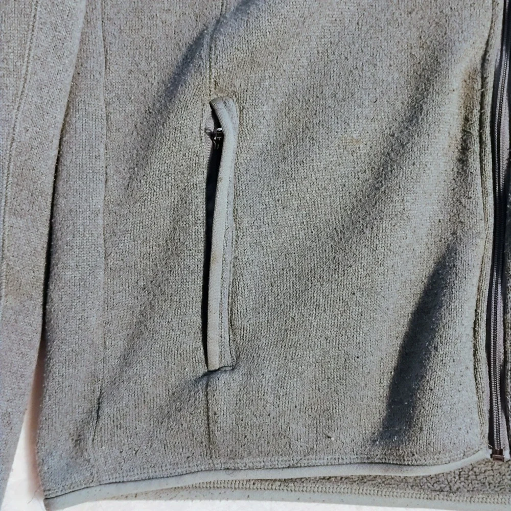 Buffalo Trace Distillery Bourbon Whiskey Full Zip Gray Fleece Jacket Mens L
